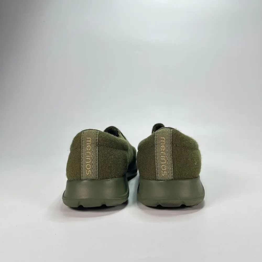 Merino Australian Olive Green Lightweight Low Top Wool Slip On Shoes Womens Sz 8